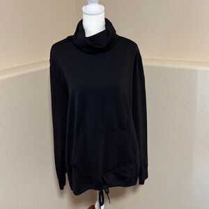 Nike Dri-Fit Ladies Long Sleeve cowl-neck black pullover 
Top Size Large